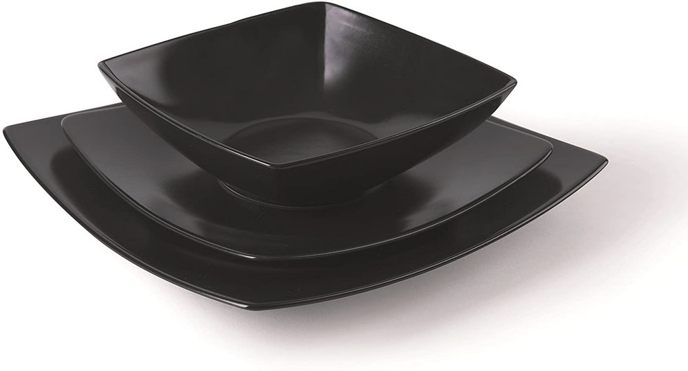 Acquista online Excelsa Servizio 18 piatti tavola Eclipse nero cod.62744 Excelsa